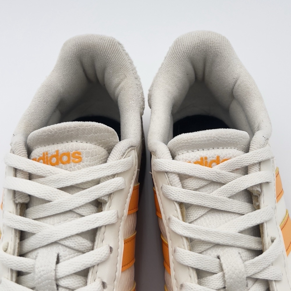 Adidas Breaknet Sleek Cream White Orange Gum Shoes IH7753 Women's Size 8 - Picture 6 of 14